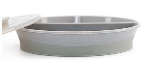 Twistshake Delený tanier 6+m pastelovo sivý